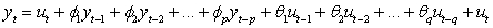 <strong>What type of a process is ? </strong> A) An autoregressive model B) An autoregressive moving average model C) An autoregressive integrated moving average model D) A periodic lag model