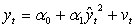 <strong>Which one of the following would be the most appropriate auxiliary regression for a Ramsey RESET test of functional form?</strong> A)   B)   C)   D)   <div style=padding-top: 35px> 