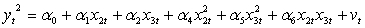 <strong>Which one of the following would be the most appropriate auxiliary regression for a Ramsey RESET test of functional form?</strong> A)   B)   C)   D)   <div style=padding-top: 35px> 