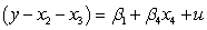 <strong>What would the restricted regression be if you are interested in testing the null hypothesis and against the alternative hypothesis or <sub> </sub>for a regression ,?          </strong> A)   B)   C)   D)   <div style=padding-top: 35px> 