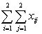 <strong>Writing out all the terms in the expression would lead to:  </strong> A) x<sub>11</sub> + x<sub>12</sub> + x<sub>21</sub> + x<sub>22</sub> B) x<sub>11</sub> + x<sub>12</sub> +x<sub>21</sub> + x<sub>22</sub> C) x<sub>1</sub> + x<sub>2</sub> D) x<sub>11</sub> + x<sub>22</sub> <div style=padding-top: 35px> 