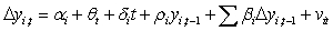 <strong>To test for unit roots in panel data, Levin, Lin and Chu (2002) develop a test based on the equation . What is the appropriate null hypothesis for this test? </strong> A) B) C) D)