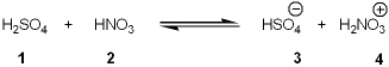 <strong>Which species is the conjugate acid in the following acid-base reaction? </strong> A) 1 B) 2 C) 3 D) 4
