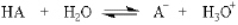 Provide the equation for the acid dissociate constant, K<sub>a</sub>,for the following equilibrium.