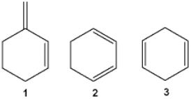Which of the following are conjugated dienes?  