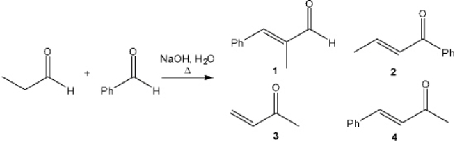 <strong>What is the major organic product obtained from the following reaction? </strong> A) 1 B) 2 C) 3 D) 4