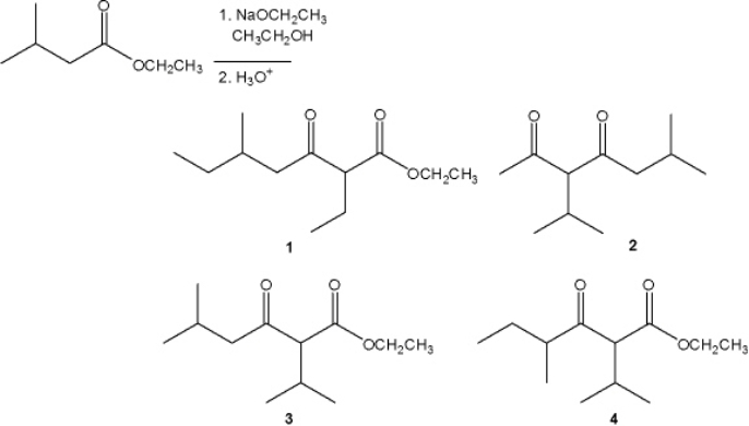 <strong>What is the major organic product obtained from the following reaction? </strong> A) 1 B) 2 C) 3 D) 4