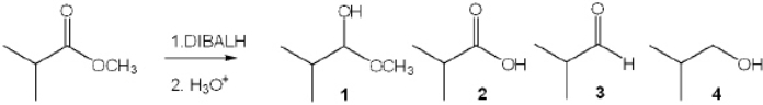 <strong>What is the major organic product obtained from the following reaction? </strong> A) 1 B) 2 C) 3 D) 4