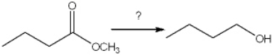 <strong>What is the best choice of reagent(s) to achieve the following transformation? </strong> A) H<sub>2</sub>O B) NaOH, H<sub>2</sub>O C) 1. LiAlH<sub>4</sub>; 2. H<sub>3</sub>O<sup>+</sup> D) H<sub>2</sub>SO<sub>4</sub>