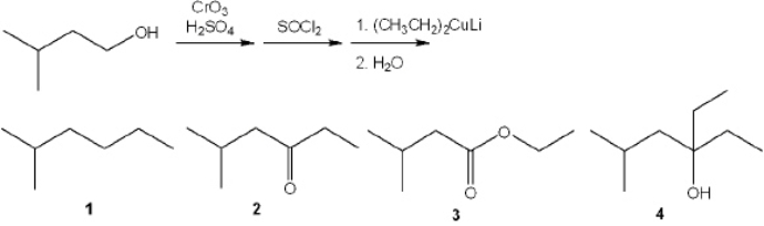 <strong>What is the major organic product of the following sequence of reactions? </strong> A) 1 B) 2 C) 3 D) 4
