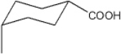 <strong>What is the IUPAC name of the following compound? </strong> A) cis-4-methylcyclohexanecarboxylic acid B) trans-4-methylcyclohexanecarboxylic acid C) cis-3-methylcyclohexanecarboxylic acid D) trans-3-methylcyclohexanecarboxylic acid