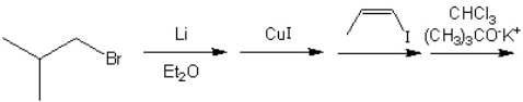 What is the major organic product obtained from the following sequence of reactions?