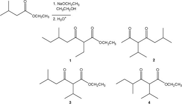 <strong>What is the major organic product obtained from the following reaction? </strong> A) 1 B) 2 C) 3 D) 4