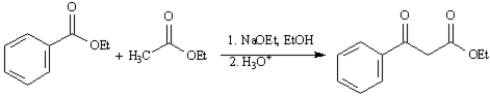 Consider the following types of reactions: 1. aldol condensation 2. Claisen condensation 3. Robinson annulation 4. Dieckmann condensation 5. Michael reaction Classify the following reactions by placing the appropriate number in the blank. _______