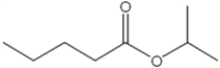 <strong>What is the IUPAC name of the following compound? </strong> A) butyl isopropanoate B) isopropyl pentanoate C) pentanoyl isopropane D) isopropyloxybutanal