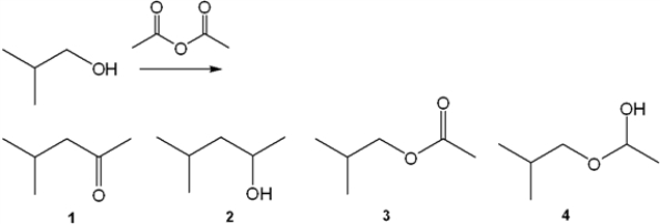 <strong>What is the major organic product obtained from the following reaction? </strong> A) 1 B) 2 C) 3 D) 4