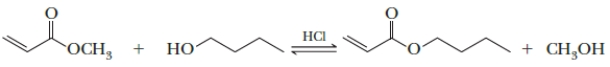 Esters react with alcohols in an acid-catalyzed reaction called _____. 