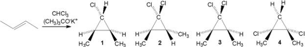 <strong>What is the major organic product obtained from the following reaction? </strong> A) 1 B) 2 C) 3 D) 4