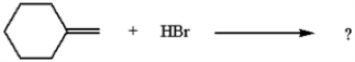 Consider the following reaction. In the presence of peroxides, the major product of the reaction is shown below.