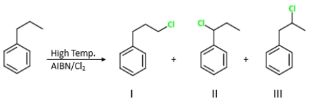 What is the major product in the following reaction? ​  