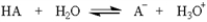 Provide the equation for the acid dissociate constant, K<sub>a</sub>,for the following equilibrium.