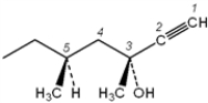 <strong>What is the configuration of the two chiral centers in the following molecule? </strong> A) 3R,5R B) 3R,5S C) 3S,5R D) 3S,5S