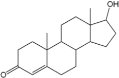 <strong>How many chiral centers are there in the following molecule (the naturally occurring stereoisomer is the male hormone testosterone)? </strong> A) Three B) Four C) Six D) Seven