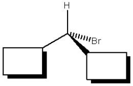 Complete the following diagram so that it represents (R)-2-bromobutane.