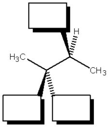 Complete the following zig-zag structure so that it represents (2R,3S)-3-chlorobutan-2-ol.