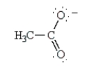The curved arrows in the resonance structure for the acetate ion shown below indicate the following alternative resonance structure for the acetate ion.