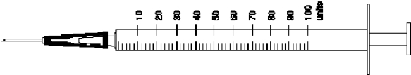Mark the syringe with the ordered amount of regular and intermediate-acting insulin. -Ordered: 14 \text { units } of Novolog 22 \text { units } and of Novolin N.