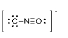 What is the formal charge of the oxygen atom in the Lewis structure for cyanate shown below?