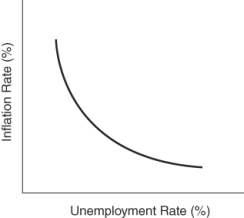 <strong>(Figure: Determining Curves) The curve in the graph represents a:  </strong> A) demand curve. B) Phillips curve. C) labor demand curve. D) production possibilities curve. <div style=padding-top: 35px> 