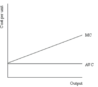 The diagram was intended to illustrate the MC and AVC curves that correspond to each other. Explain why the diagram below is incorrect.
