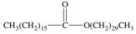 <strong>When palmitic acid, a 16-carbon saturated fatty acid, reacts with a 30-carbon unbranched alcohol, a wax is formed.What is the structure of this wax?</strong> A) B) C) D) E)