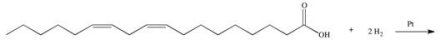 <strong>What is the product that results upon complete hydrogenation of the fatty acid shown? </strong> A) B) C) D) E)