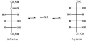 <strong>A ketose can be converted to an aldose through an enediol intermediate.What is the structure of the enediol intermediate when D-fructose is converted to D-glucose? </strong> A) B) C) D) E)