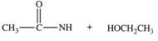 <strong>What two products are formed in the hydrolysis reaction shown below? </strong> A) B) C) D) E)