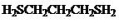 <strong>Which of the following structures represents the compound 1,3-propanedithiol?</strong> A)   B)   C)   D)   E)None of the choices are correct. <div style=padding-top: 35px> 