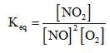 <strong>Which of the following is the equilibrium constant expression for the reaction? 2NO(g) + O<sub>2</sub>(g) → 2NO<sub>2</sub>(g)</strong> A) B) C) D) E)None of the choices are correct.