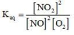 <strong>Which of the following is the equilibrium constant expression for the reaction? 2NO(g) + O<sub>2</sub>(g) → 2NO<sub>2</sub>(g)</strong> A) B) C) D) E)None of the choices are correct.