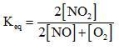 <strong>Which of the following is the equilibrium constant expression for the reaction? 2NO(g) + O<sub>2</sub>(g) → 2NO<sub>2</sub>(g)</strong> A) B) C) D) E)None of the choices are correct.