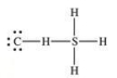 <strong>What is the Lewis structure of methanethiol, CH<sub>3</sub>SH?</strong> A) B) C) D) E)