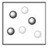 <strong>Which diagram represents a mixture? Note: different colored circles represent atoms of different elements.</strong> A) B) C) D)