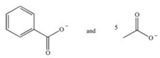 <strong>What products are formed in the complete β-oxidation of the ω-labeled fatty acid 10-phenyldecanoic acid,shown below? </strong> A) B) C) D) E)This compound does not undergo β-oxidation.