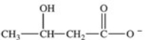 <strong>When the ketone body acetoacetate undergoes reduction of the ketone carbonyl group,β-hydroxybutyrate,another ketone body,is formed.What is the structure of β-hydroxybutyrate? </strong> A) B) C) D) E)