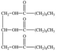 <strong>A tube of lipstick lists capric triglyceride among its ingredients.Capric triglyceride is a simple triglyceride containing capric acid,a 10-carbon saturated fatty acid.What is the structure of capric triglyceride?</strong> A) B) C) D) E)