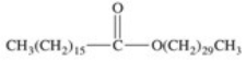 <strong>When palmitic acid,a 16-carbon saturated fatty acid,reacts with a 30-carbon unbranched alcohol,a wax is formed.What is the structure of this wax?</strong> A) B) C) D) E)
