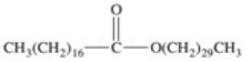 <strong>When palmitic acid,a 16-carbon saturated fatty acid,reacts with a 30-carbon unbranched alcohol,a wax is formed.What is the structure of this wax?</strong> A) B) C) D) E)