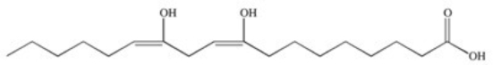 <strong>What is the product that results upon complete hydrogenation of the fatty acid shown? </strong> A) B) C) D) E)